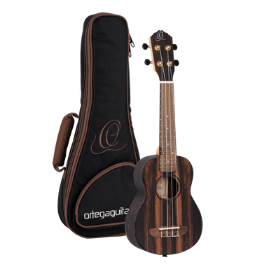 Timber Series Soprano Ukulele - Natural Ebony Acoustic with Gig Bag - Timber Series Ukukele