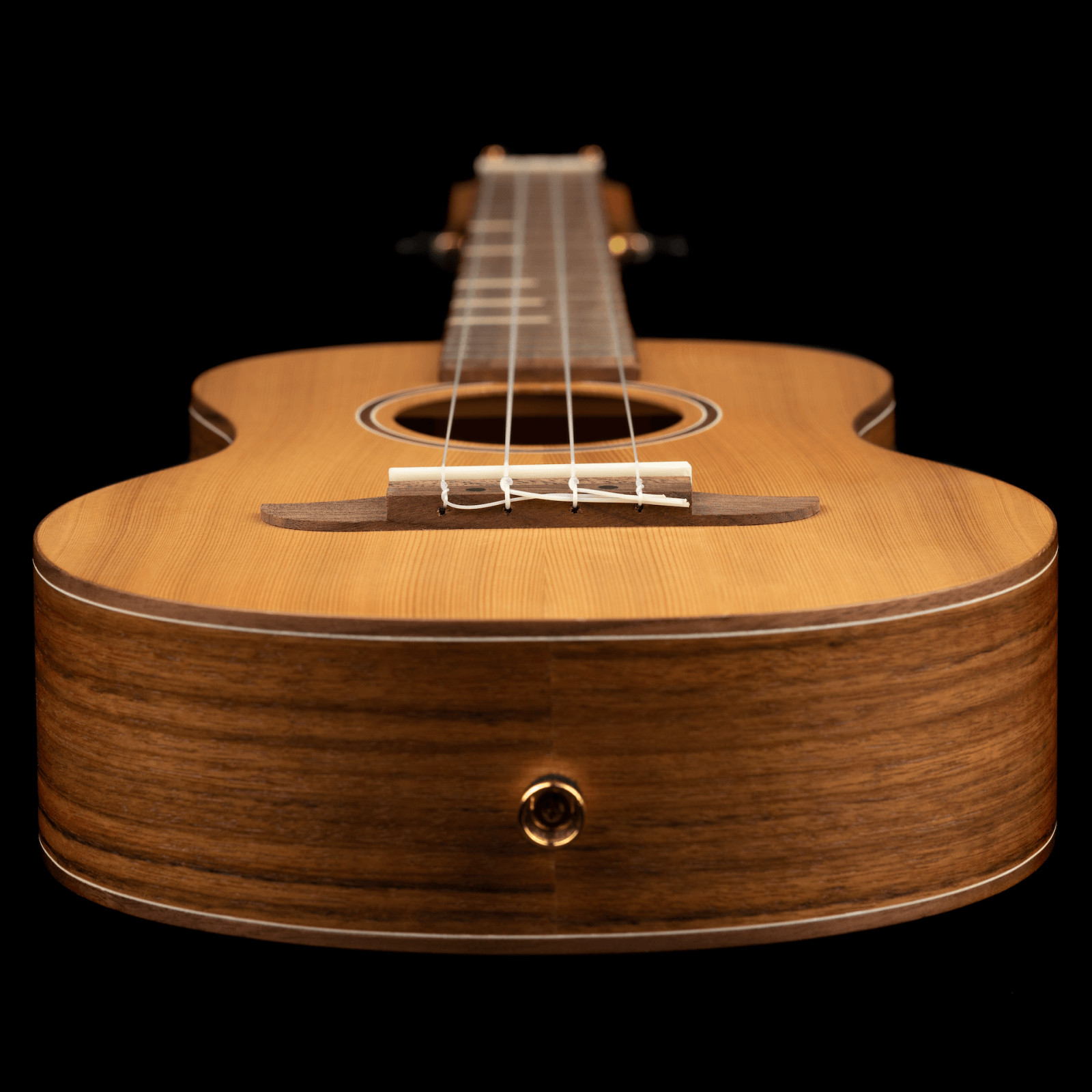 Timber Series Tenor Ukulele - Solid Natural Cedar/Walnut Acoustic with Gig Bag - Timber Series Ukukele