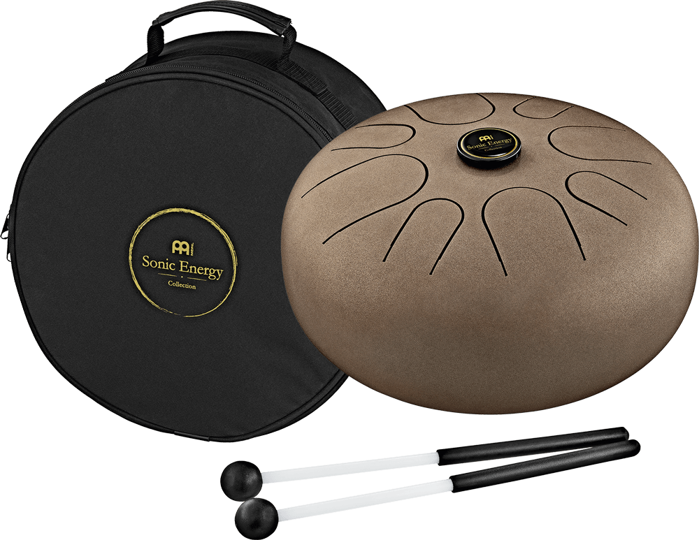 Meinl Sonic Energy Mini Steel Tongue Drum, B Major, Gold (with Bag