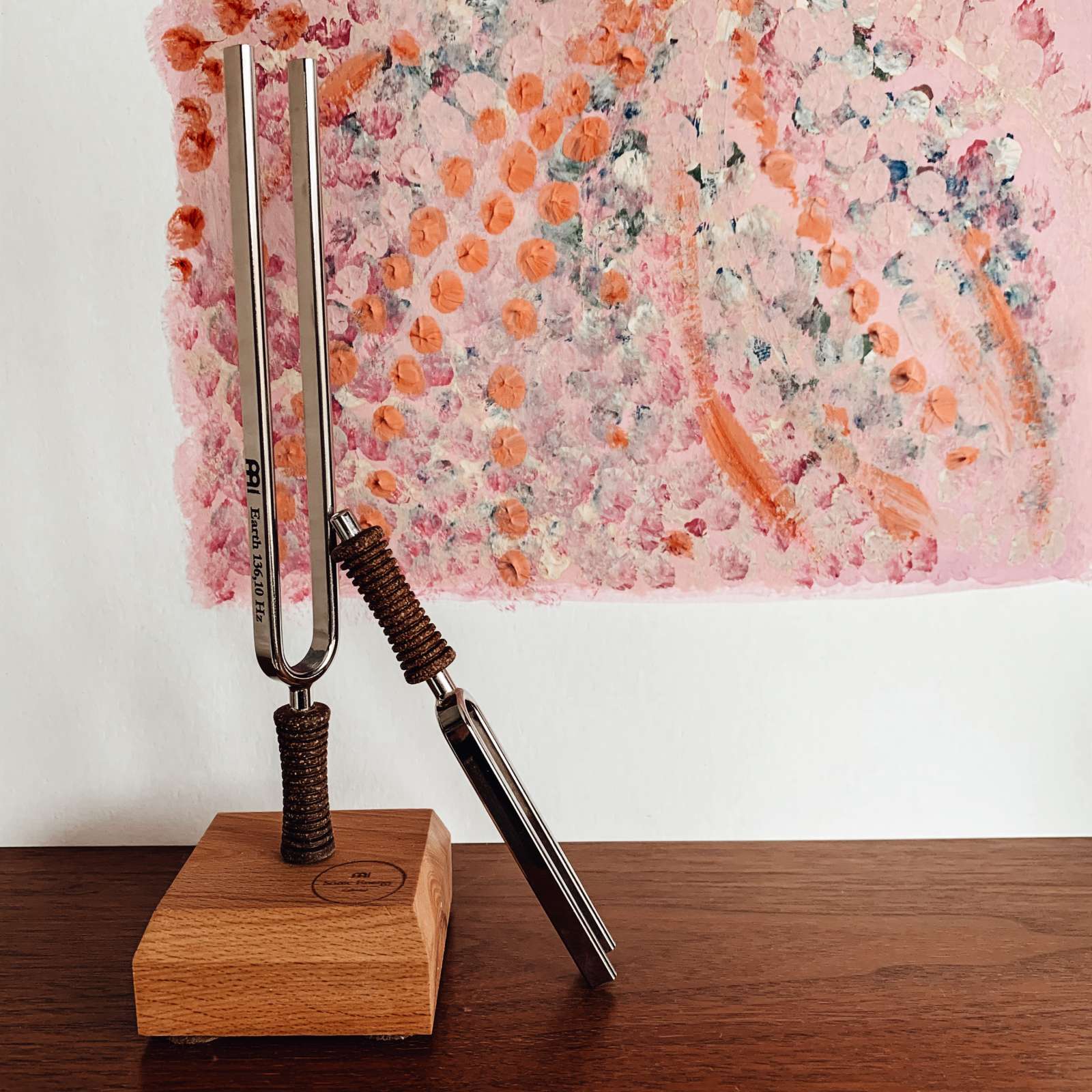 Single Tuning Fork Stand - Handmade Wooden Holder for 1 - Tuning Fork Holder