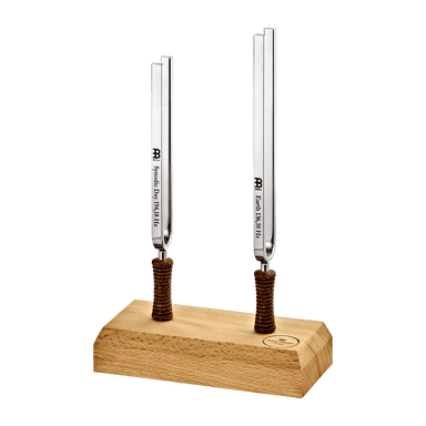 Double Tuning Fork Stand - Handmade Wooden Holder for 2 - Tuning Fork Holder
