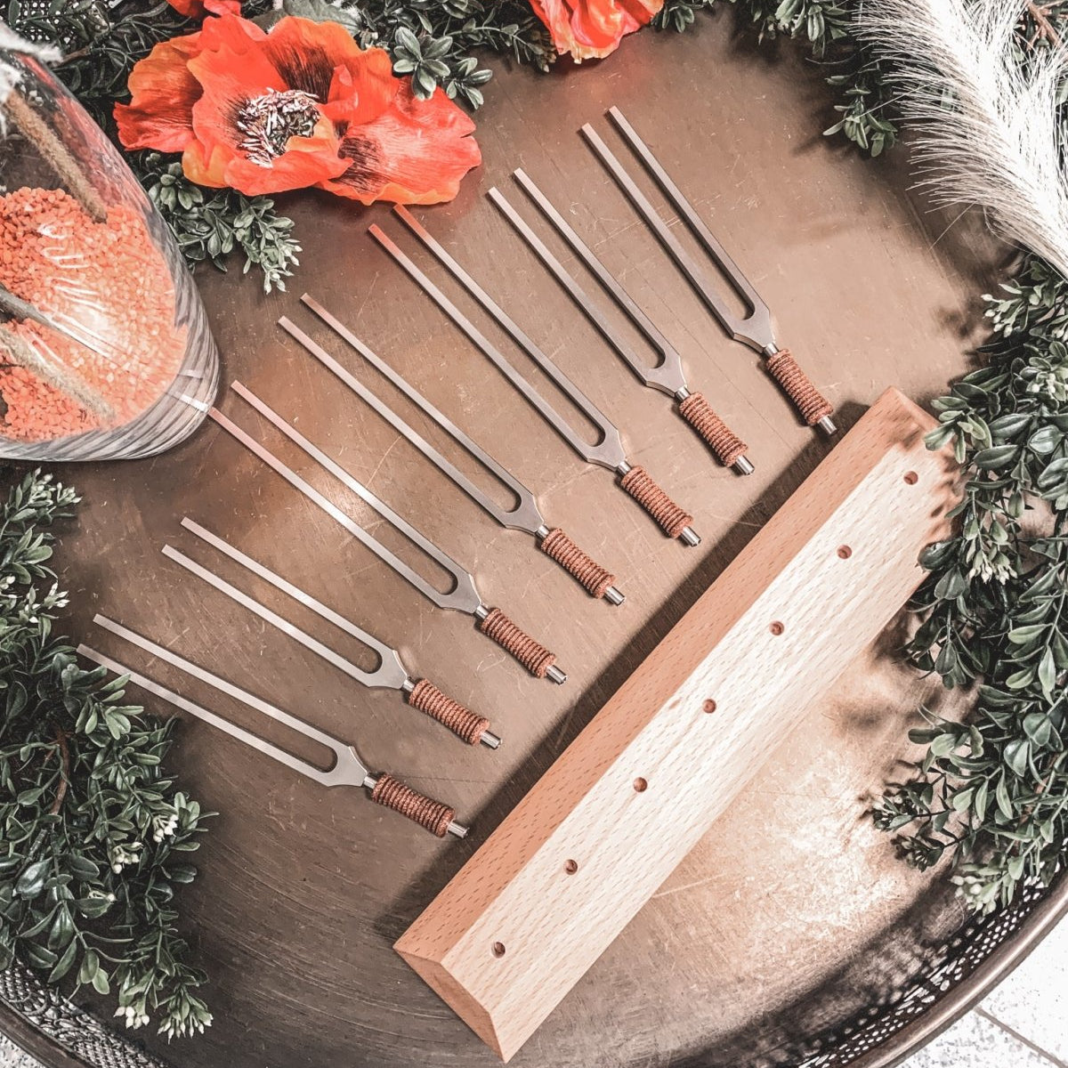 Premium Weighted Therapy Tuning Fork Chakra Set of 7 - Sound Therapy Tuning Forks