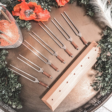 Premium Weighted Therapy Tuning Fork Chakra Set of 7 - Sound Therapy Tuning Forks